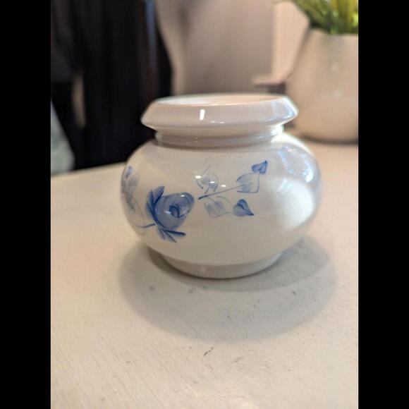 Made in USA Blue-Work Candle Holder, Hand Painted, Lasting Products Inc. - Picture 2 of 4